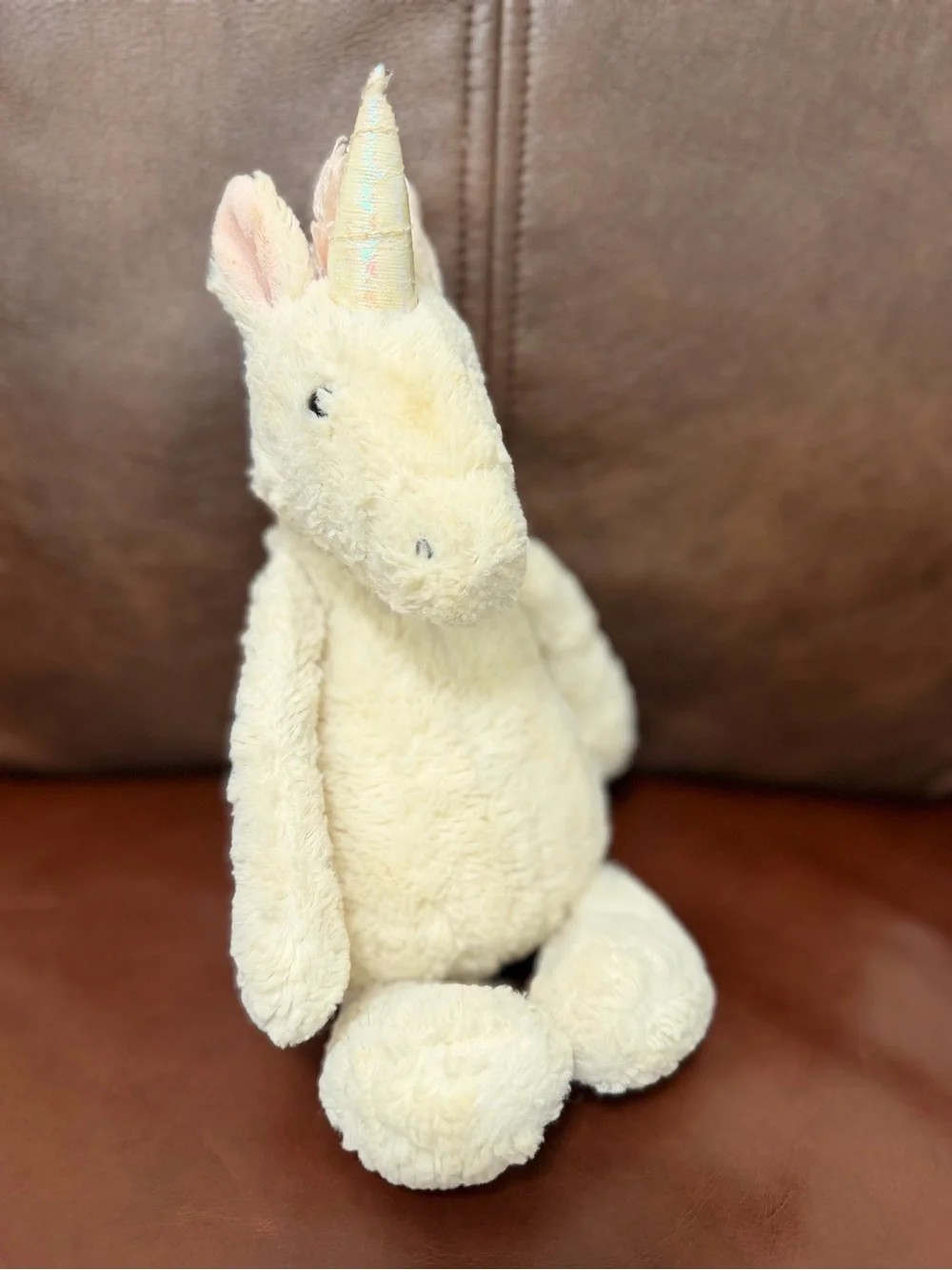 Jellycat Plush Bashful Unicorn White Pink Medium 12